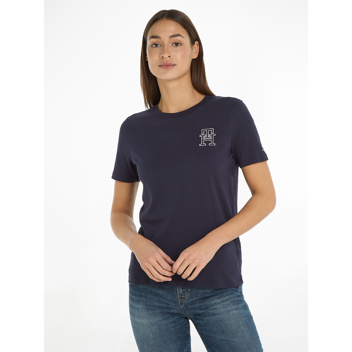 T-Shirt mit rundem Ausschnitt und Logo von Tommy Hilfiger