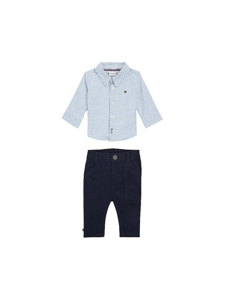 TOMMY HILFIGER Baby Set Hemd und Hose 2-teilig  blau | 74 von Tommy Hilfiger