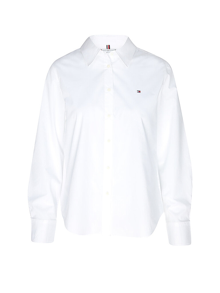 TOMMY HILFIGER Bluse Regular Fit weiss | 34 von Tommy Hilfiger