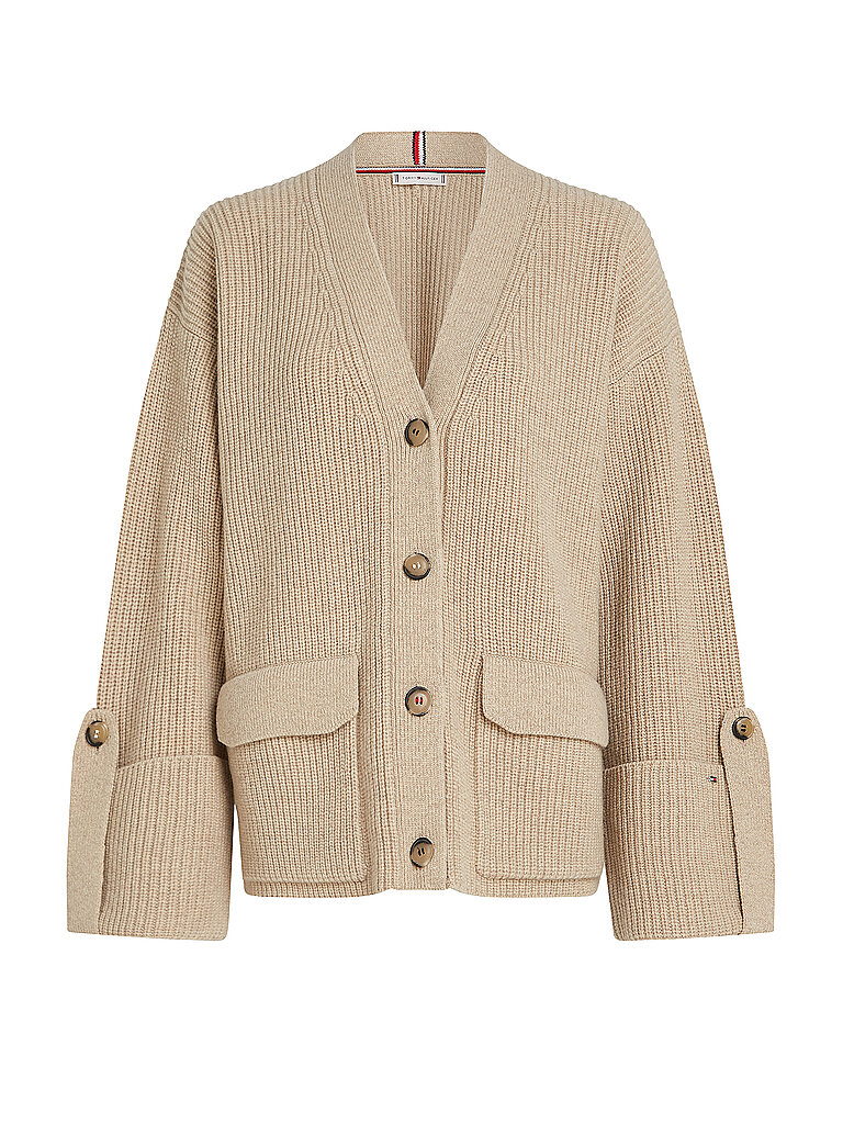 TOMMY HILFIGER Cardigan  beige | S/M von Tommy Hilfiger