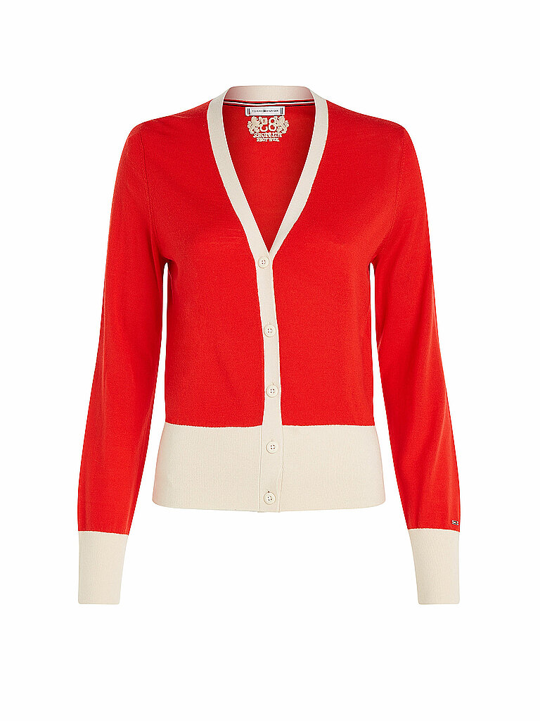 TOMMY HILFIGER Cardigan rot | L von Tommy Hilfiger