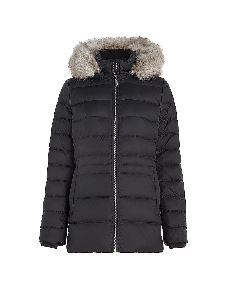 TOMMY HILFIGER Daunensteppjacke schwarz | M von Tommy Hilfiger