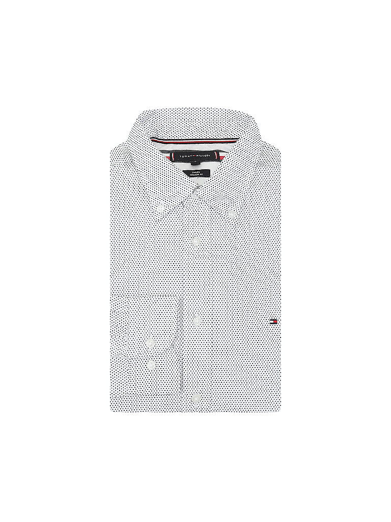 TOMMY HILFIGER Hemd Regular Fit weiss | M von Tommy Hilfiger