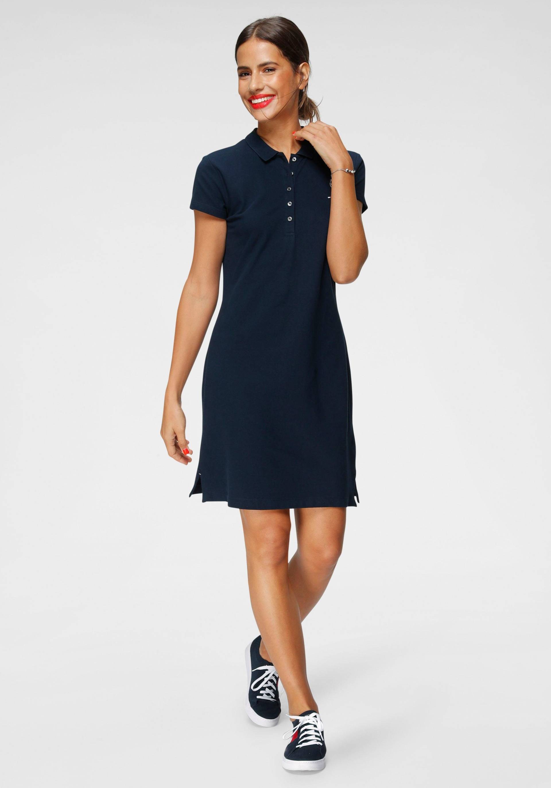 Tommy Hilfiger Jerseykleid »HERITAGE SLIM POLO DRESS«, mit Branding Knöpfen & Tommy Hilfiger Logo-Flag von Tommy Hilfiger