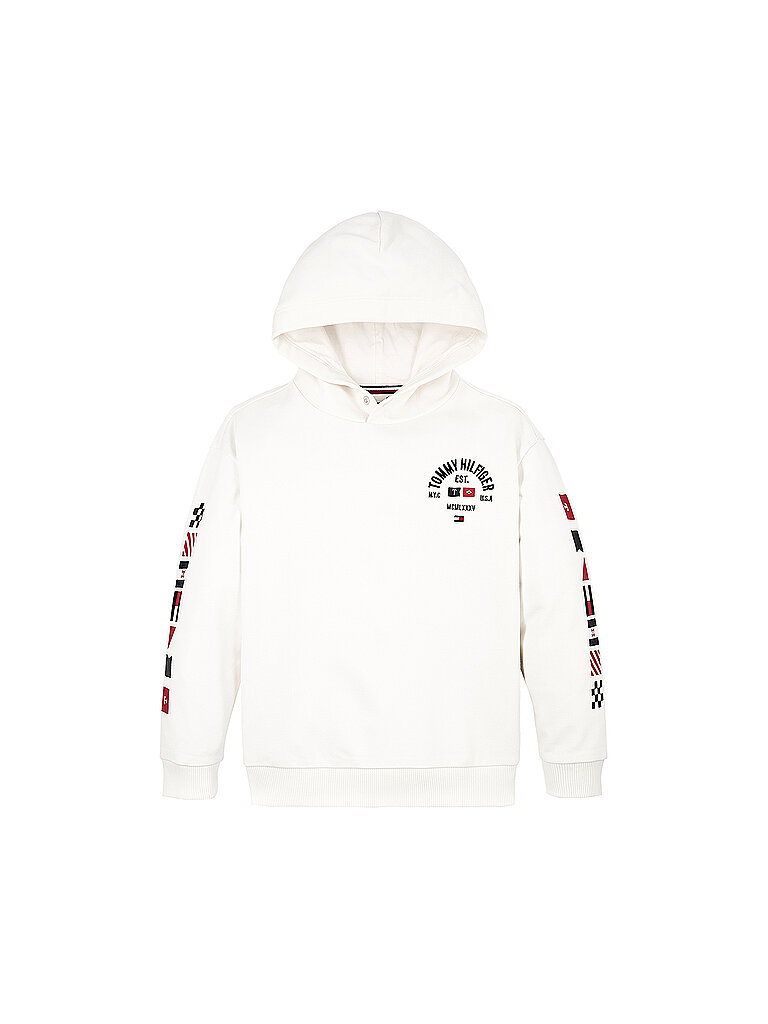 TOMMY HILFIGER Jungen Hoodie weiss | 140 von Tommy Hilfiger