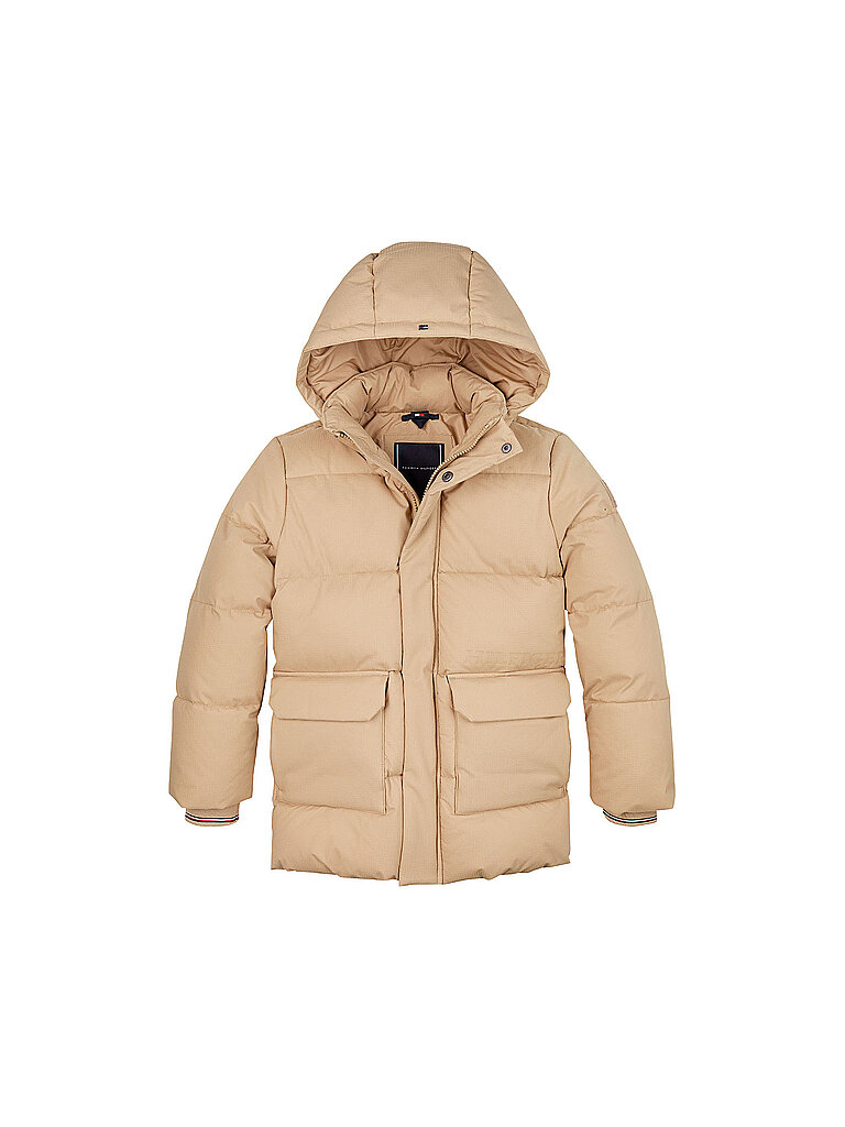 TOMMY HILFIGER Jungen Parka beige | 140 von Tommy Hilfiger