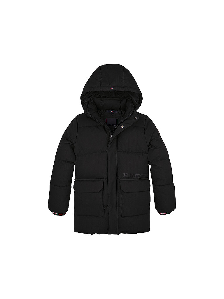 TOMMY HILFIGER Jungen Parka schwarz | 140 von Tommy Hilfiger