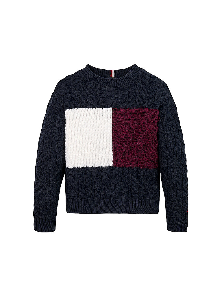 TOMMY HILFIGER Jungen Pullover dunkelblau | 104 von Tommy Hilfiger