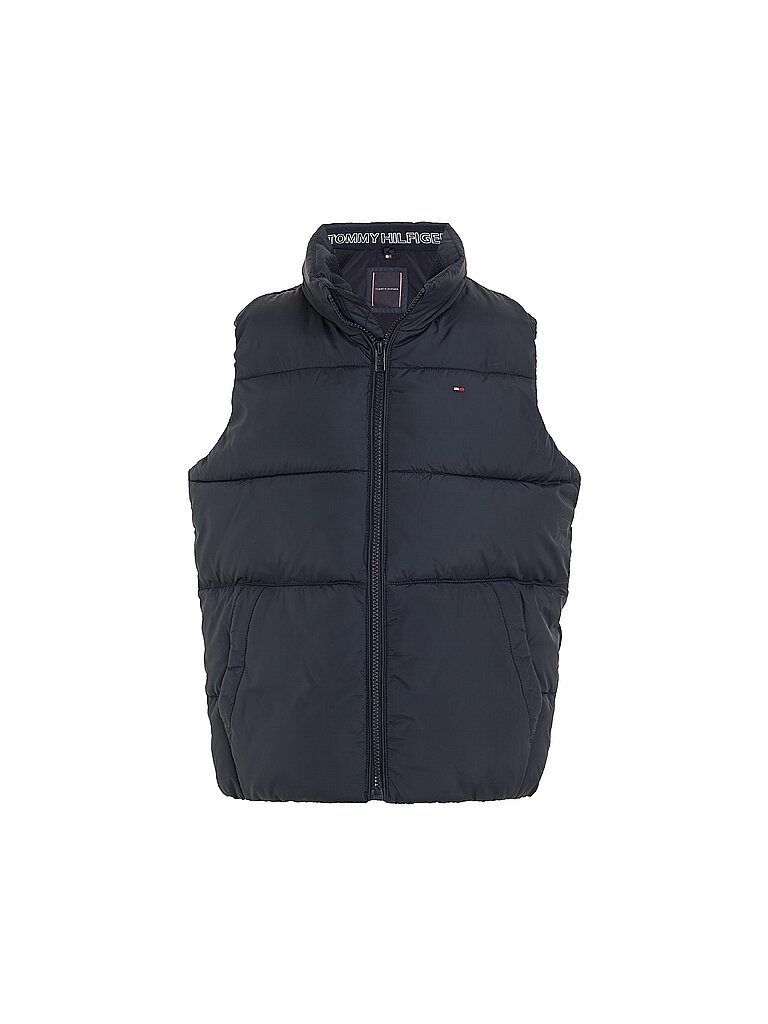 TOMMY HILFIGER Jungen Steppgilet dunkelblau | 140 von Tommy Hilfiger