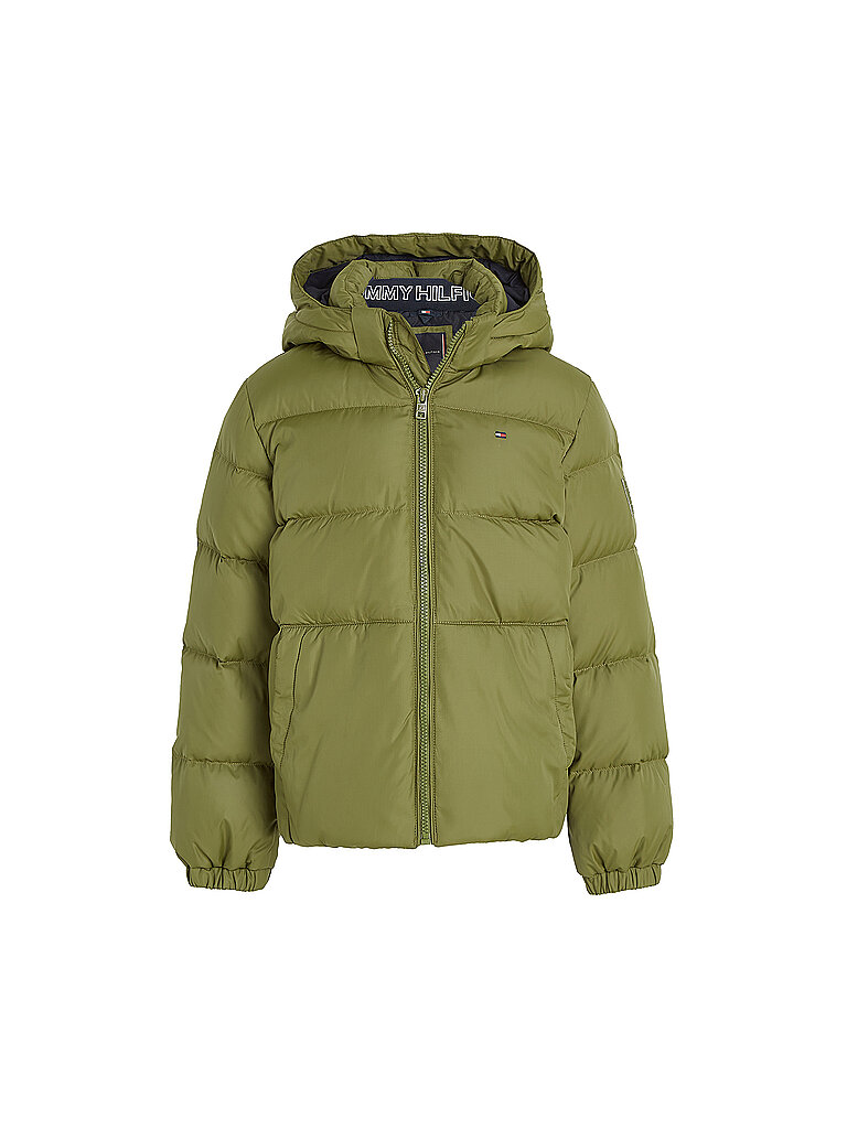 TOMMY HILFIGER Jungen Steppjacke olive | 152 von Tommy Hilfiger