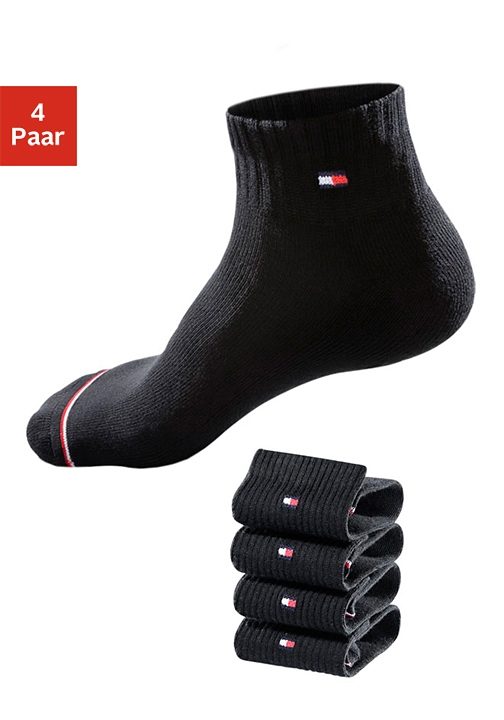 Tommy Hilfiger Kurzsocken, (4er-Pack), mit weichem Frottee von Tommy Hilfiger