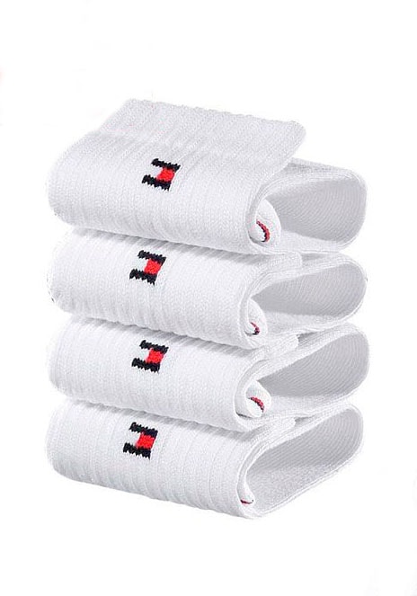 Tommy Hilfiger Kurzsocken, (4 Paar), mit weichem Frottee von Tommy Hilfiger