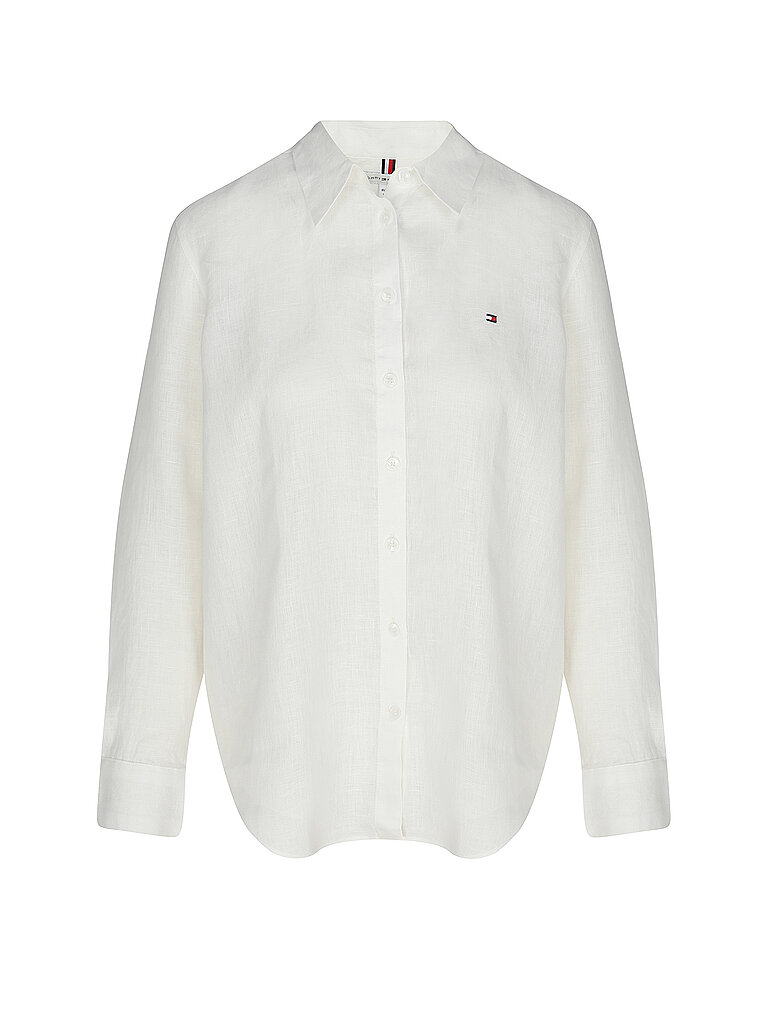 TOMMY HILFIGER Leinenbluse weiss | 40 von Tommy Hilfiger