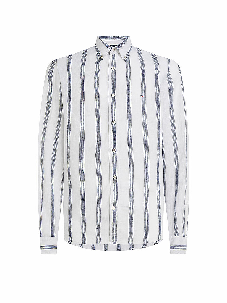 TOMMY HILFIGER Leinenhemd Slim Fit  weiss | S von Tommy Hilfiger