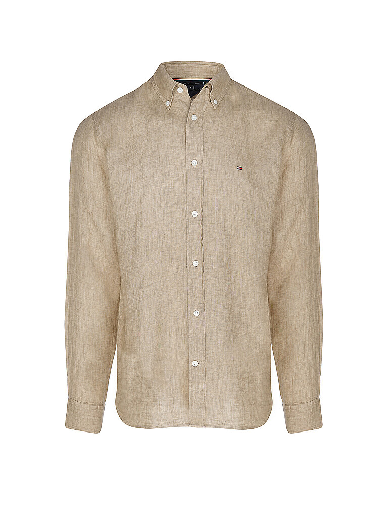 TOMMY HILFIGER Leinenhemd beige | XXXL von Tommy Hilfiger