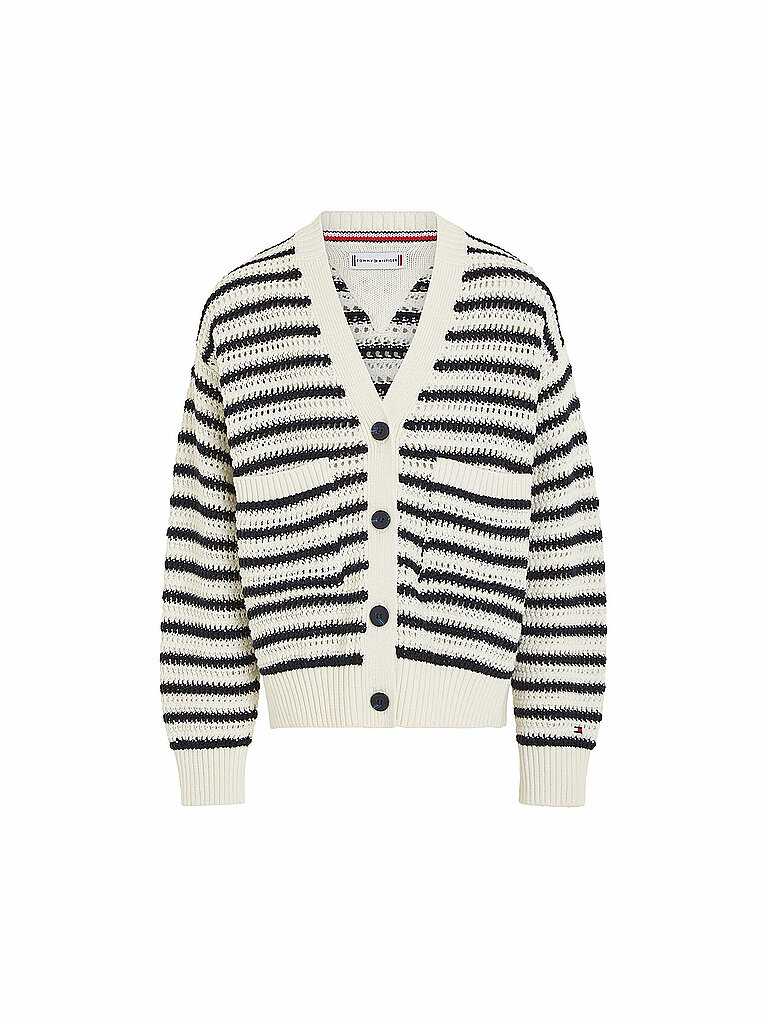 TOMMY HILFIGER Mädchen Cardigan  creme | 176 von Tommy Hilfiger