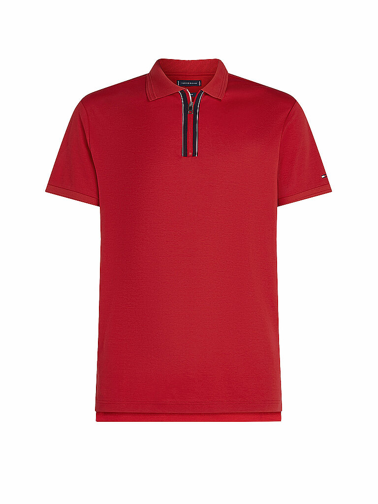 TOMMY HILFIGER Poloshirt Regular Fit LIQUID COTTON  rot | L von Tommy Hilfiger