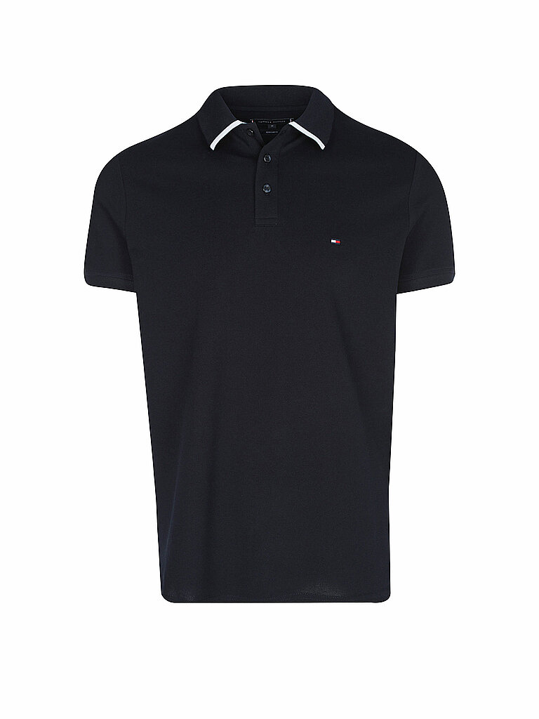 TOMMY HILFIGER Poloshirt Regular Fit blau | M von Tommy Hilfiger