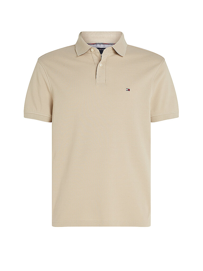 TOMMY HILFIGER Poloshirt Slim Fit beige | L von Tommy Hilfiger