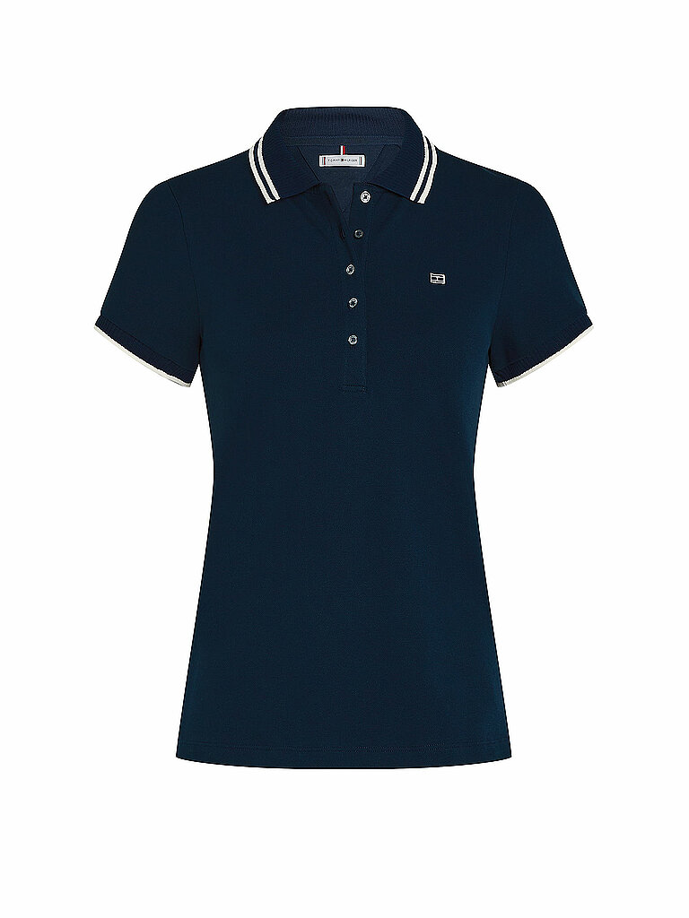 TOMMY HILFIGER Poloshirt Slim Fit dunkelblau | L von Tommy Hilfiger