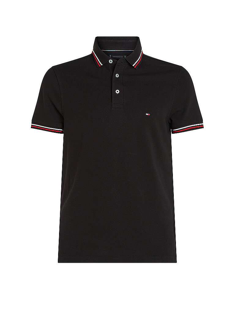 TOMMY HILFIGER Poloshirt Slim Fit schwarz | L von Tommy Hilfiger