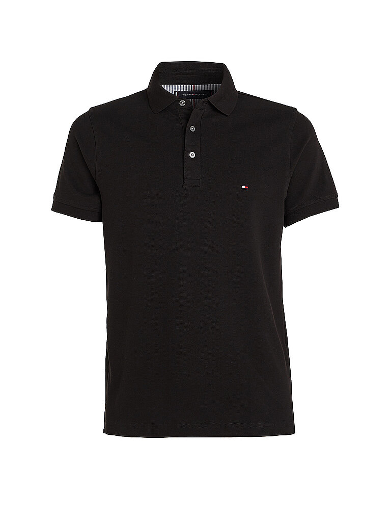 TOMMY HILFIGER Poloshirt Slim Fit schwarz | S von Tommy Hilfiger