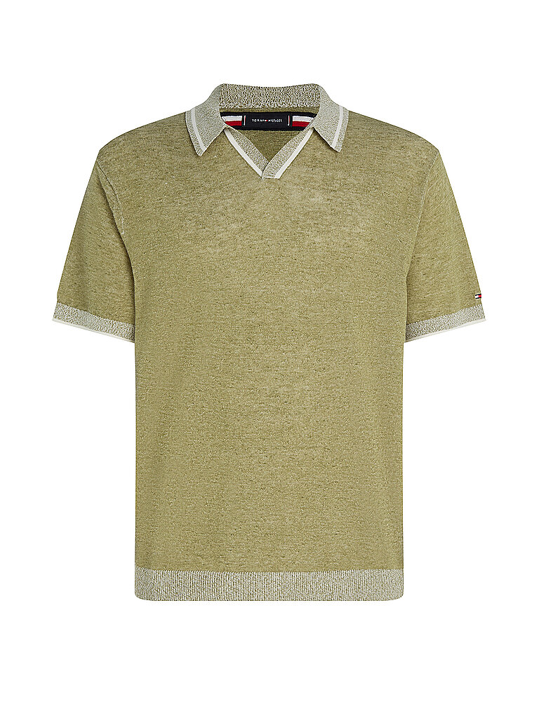 TOMMY HILFIGER Poloshirt  olive | L von Tommy Hilfiger