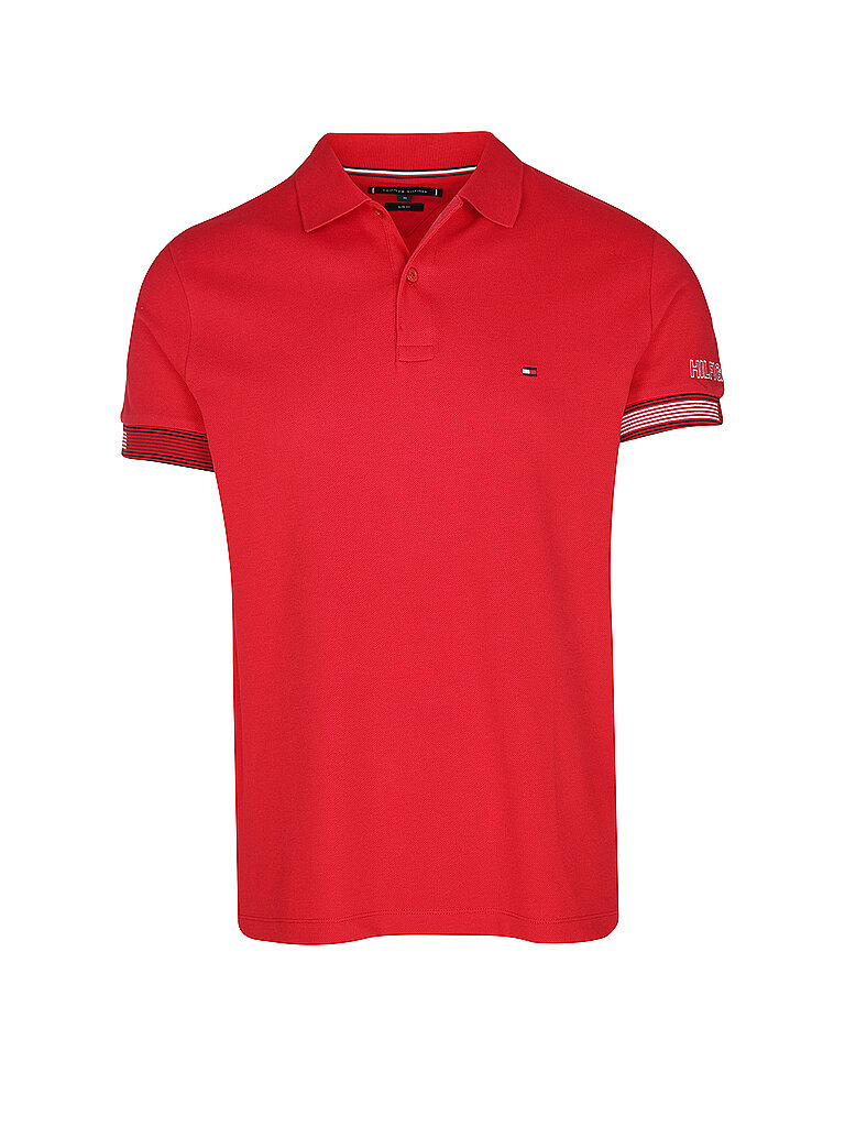 TOMMY HILFIGER Poloshirt  rot | L von Tommy Hilfiger