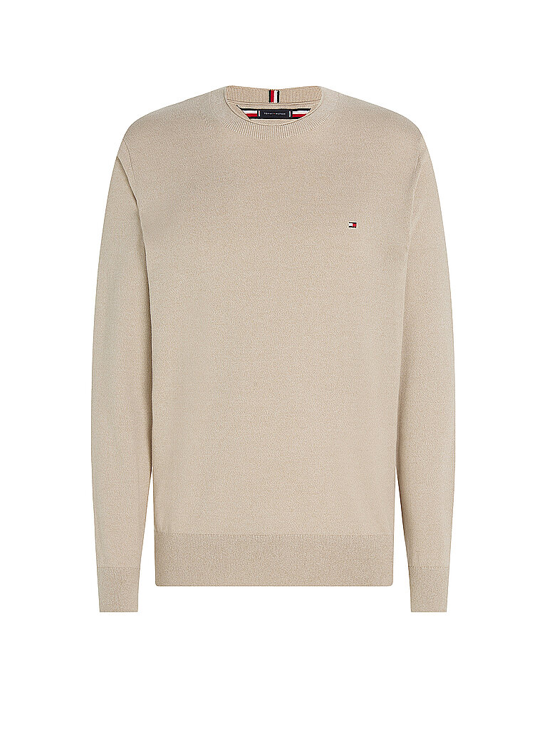 TOMMY HILFIGER Pullover MOULINE beige | L von Tommy Hilfiger