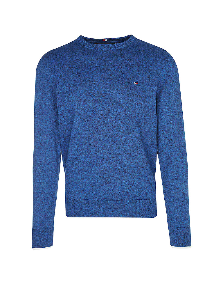 TOMMY HILFIGER Pullover MOULINE blau | M von Tommy Hilfiger