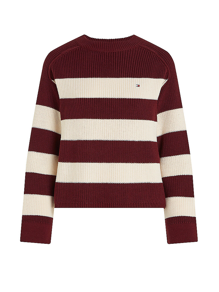 TOMMY HILFIGER Pullover dunkelrot | L von Tommy Hilfiger