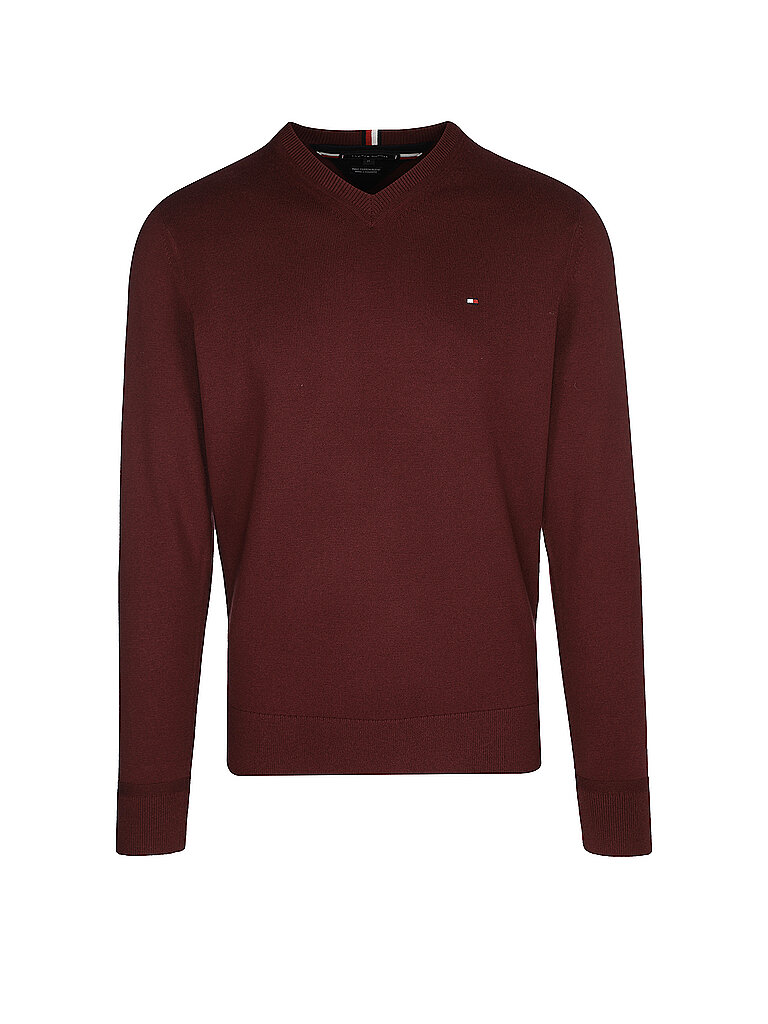 TOMMY HILFIGER Pullover dunkelrot | L von Tommy Hilfiger