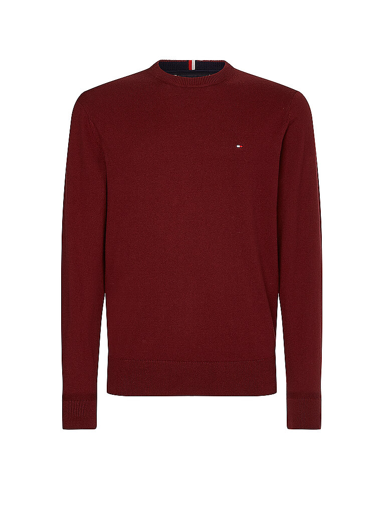 TOMMY HILFIGER Pullover dunkelrot | L von Tommy Hilfiger