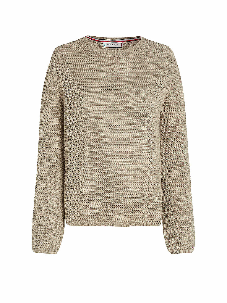 TOMMY HILFIGER Pullover hellbraun | L von Tommy Hilfiger