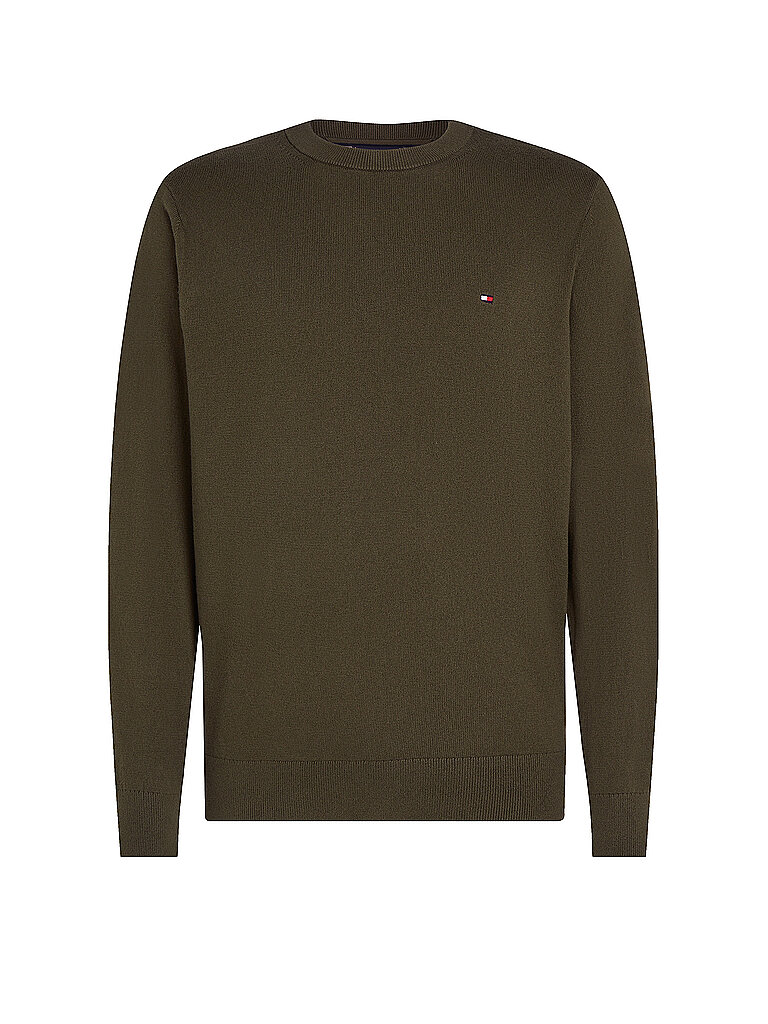 TOMMY HILFIGER Pullover olive | L von Tommy Hilfiger