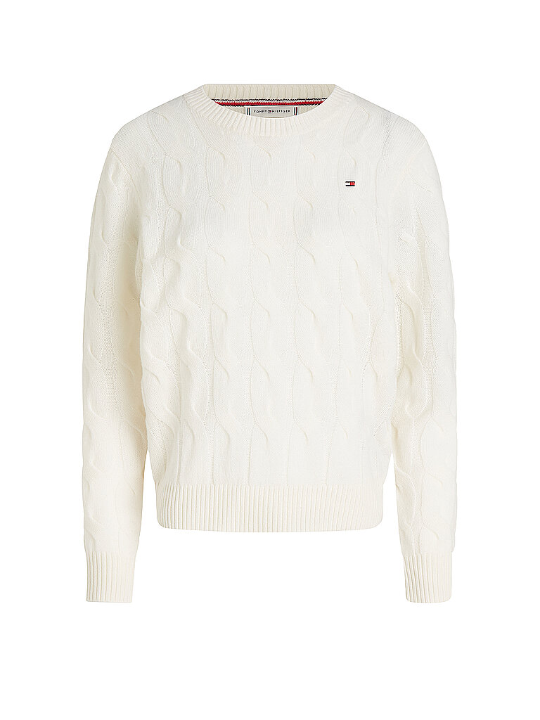 TOMMY HILFIGER Pullover weiss | L von Tommy Hilfiger