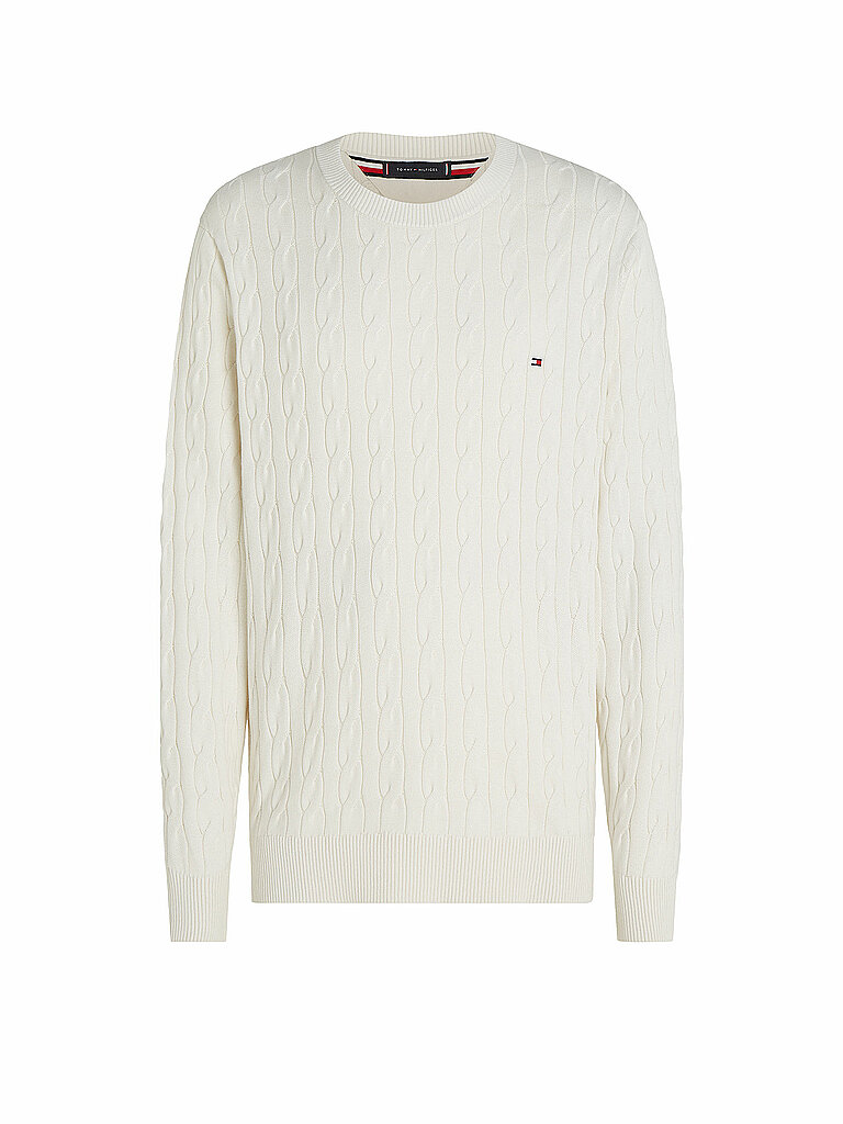 TOMMY HILFIGER Pullover weiss | M von Tommy Hilfiger