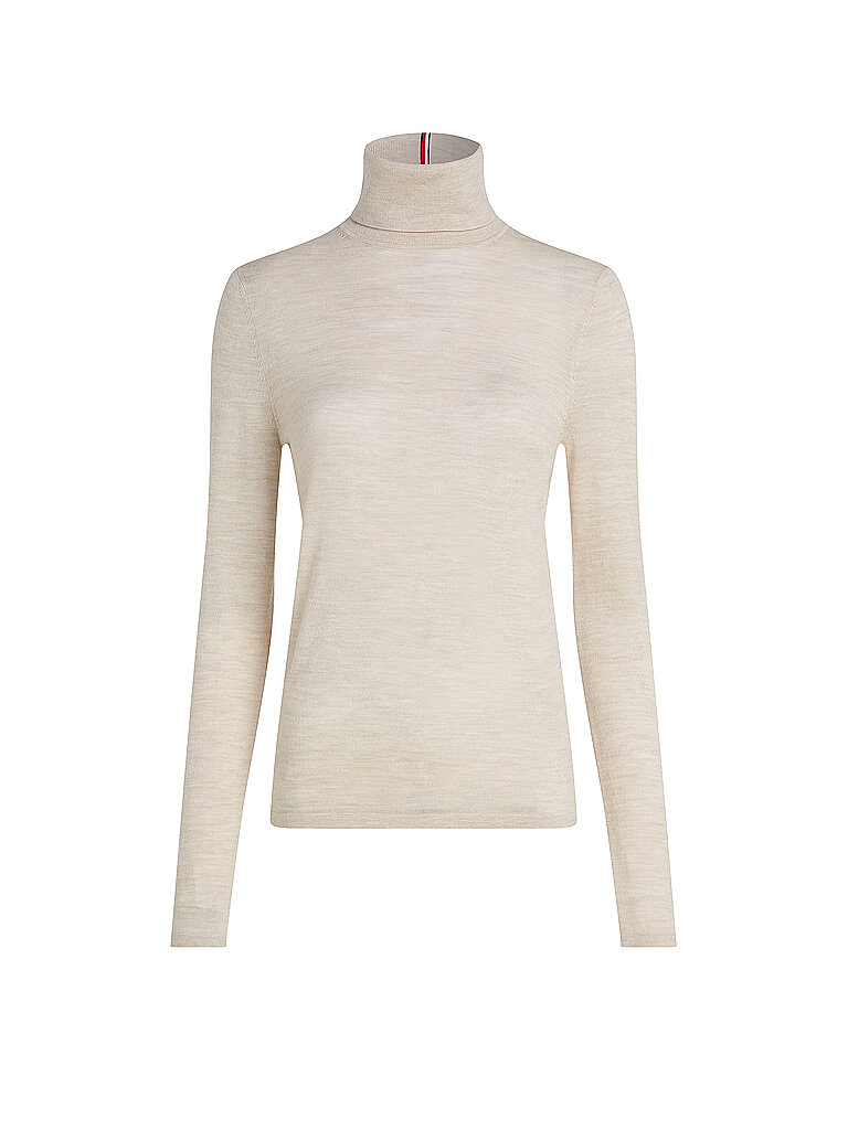 TOMMY HILFIGER Rollkragenpullover beige | L von Tommy Hilfiger