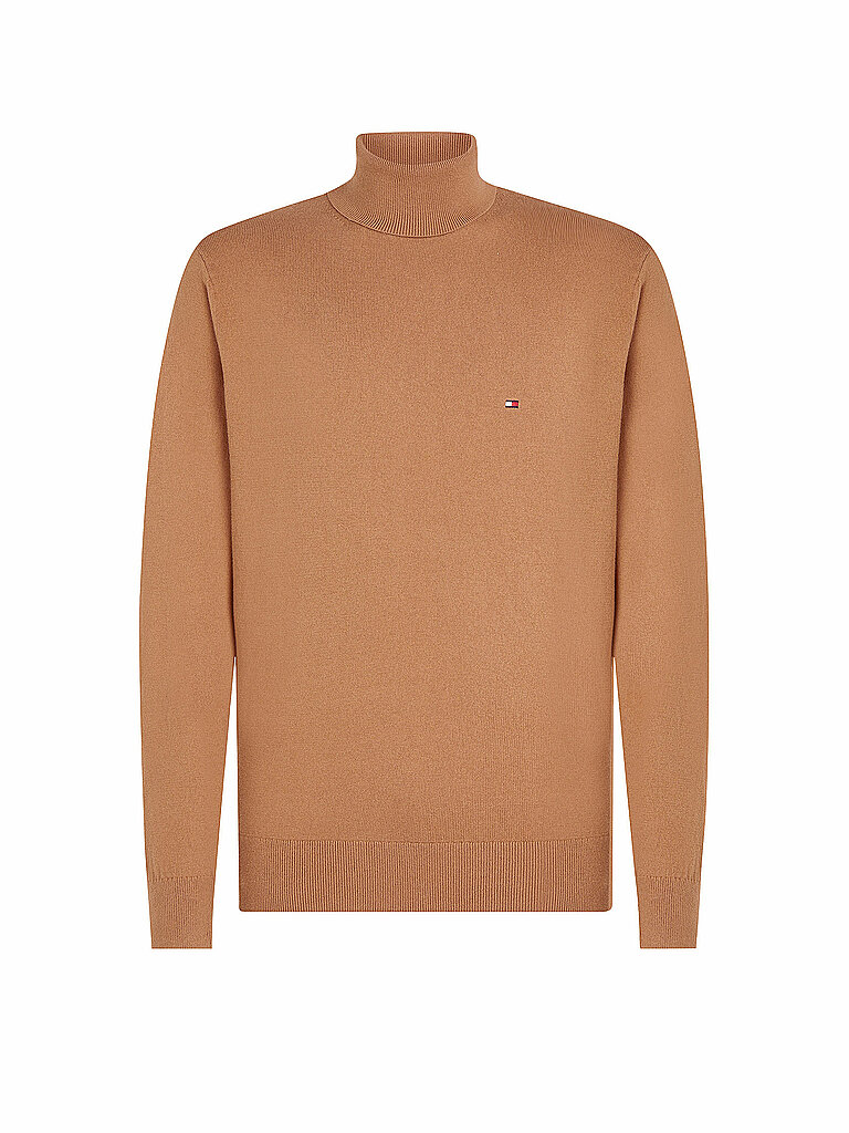 TOMMY HILFIGER Rollkragenpullover  camel | L von Tommy Hilfiger