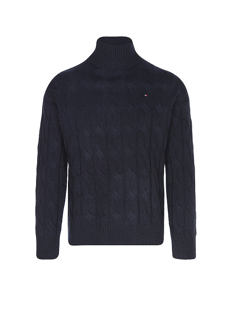 TOMMY HILFIGER Rollkragenpullover  dunkelblau | L von Tommy Hilfiger