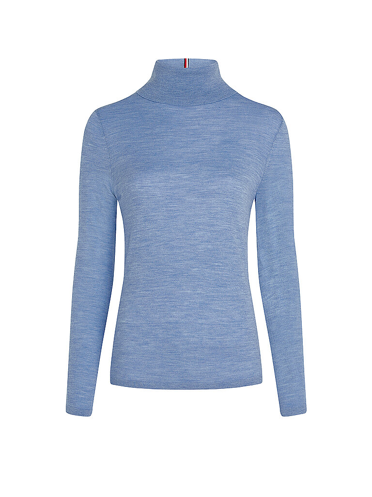 TOMMY HILFIGER Rollkragenpullover hellblau | L von Tommy Hilfiger