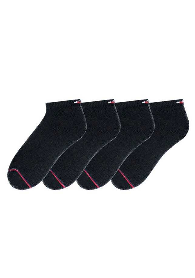 Tommy Hilfiger Sneakersocken, (4er-Pack), mit Fussfrotteé von Tommy Hilfiger