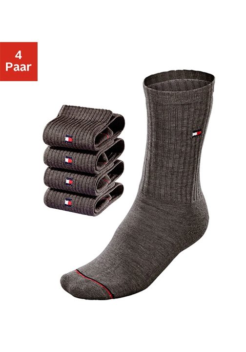 Tommy Hilfiger Socken, (4er-Pack), mit Fussfrottee von Tommy Hilfiger