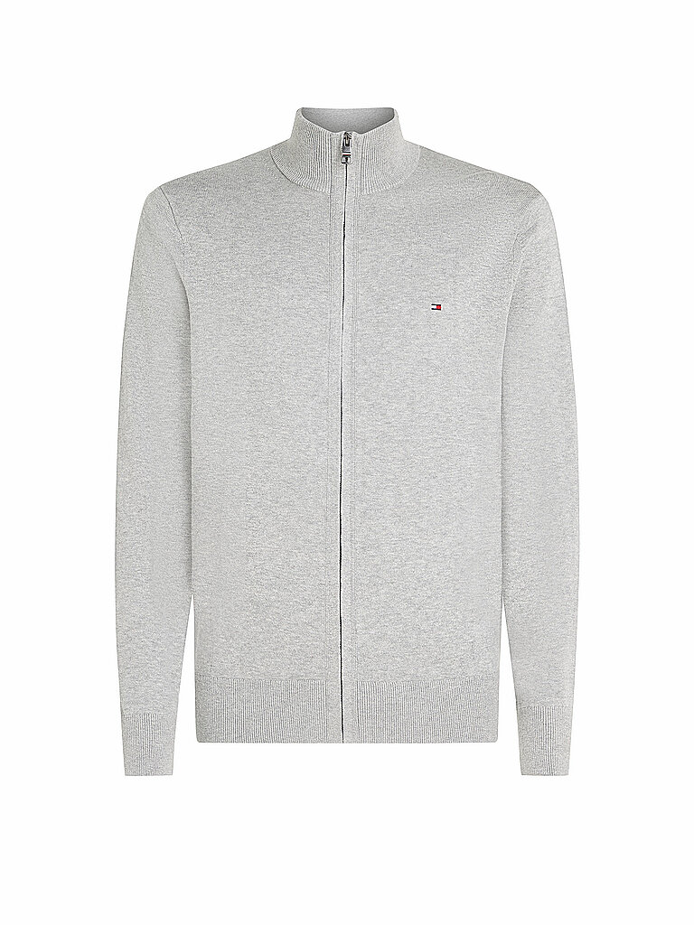 TOMMY HILFIGER Strickjacke hellgrau | XXL TOMMY HILFIGER Strickjacke hellgrau | XXL von Tommy Hilfiger