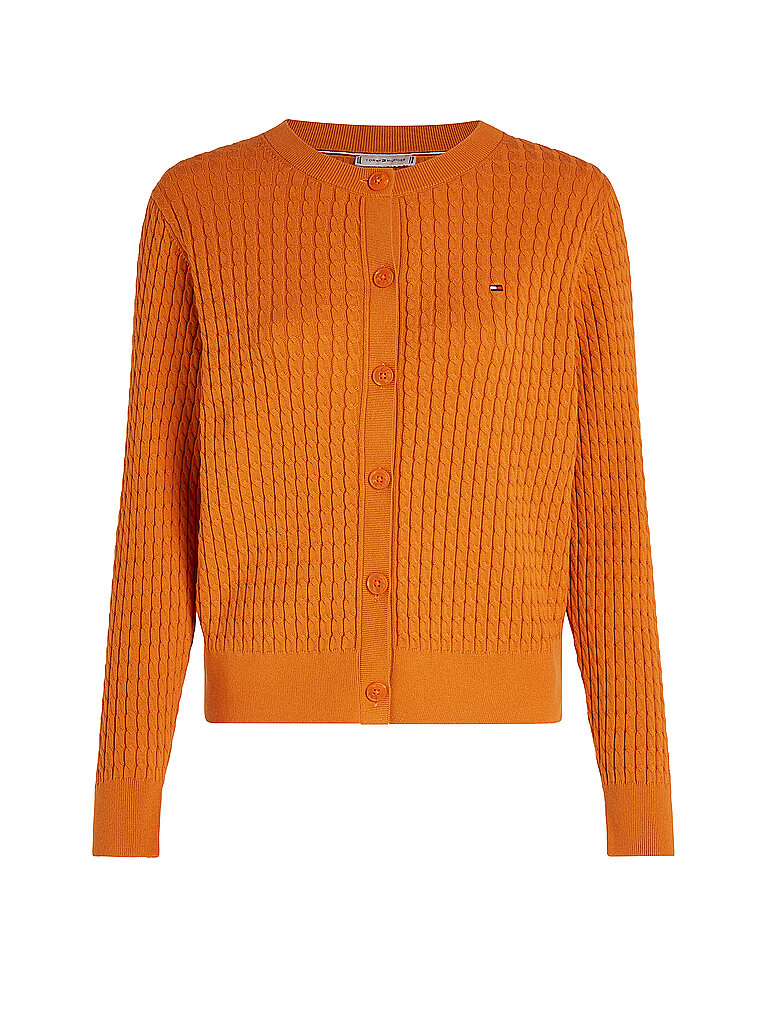 TOMMY HILFIGER Strickjacke orange | L von Tommy Hilfiger