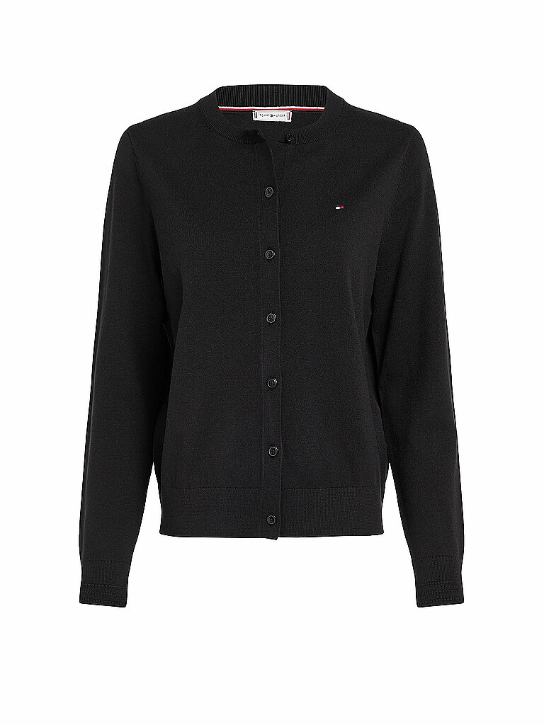 TOMMY HILFIGER Strickjacke  schwarz | L von Tommy Hilfiger