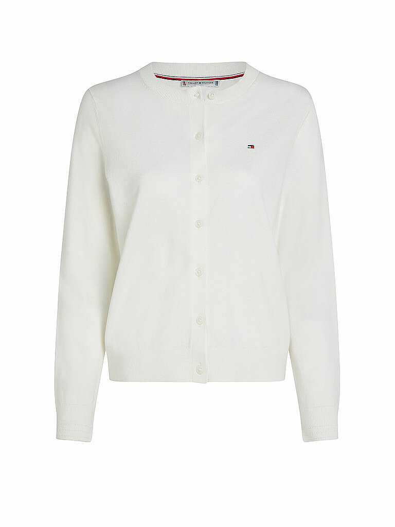 TOMMY HILFIGER Strickjacke  weiss | L von Tommy Hilfiger