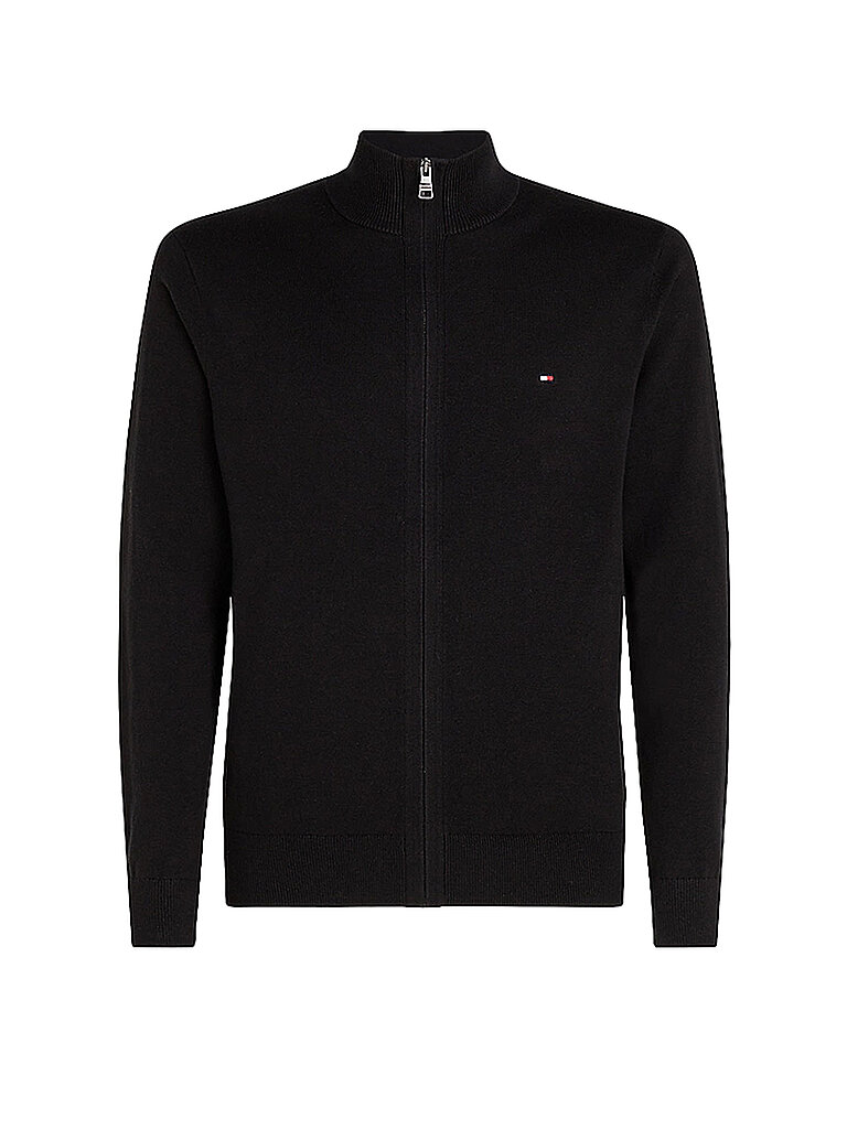 TOMMY HILFIGER Sweatjacke schwarz | L von Tommy Hilfiger