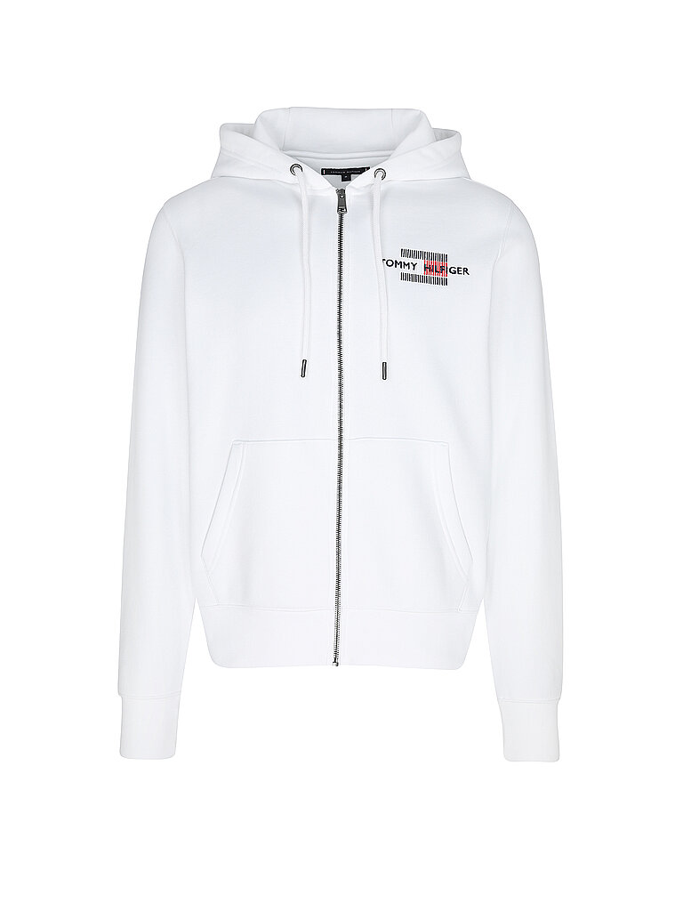 TOMMY HILFIGER Sweatjacke weiss | L von Tommy Hilfiger