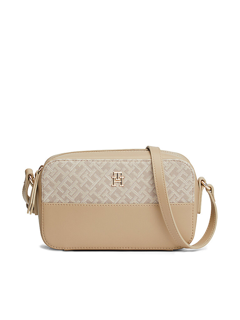 TOMMY HILFIGER Tasche - Mini Bag TH JACQUARD CAMERA BAG beige von Tommy Hilfiger